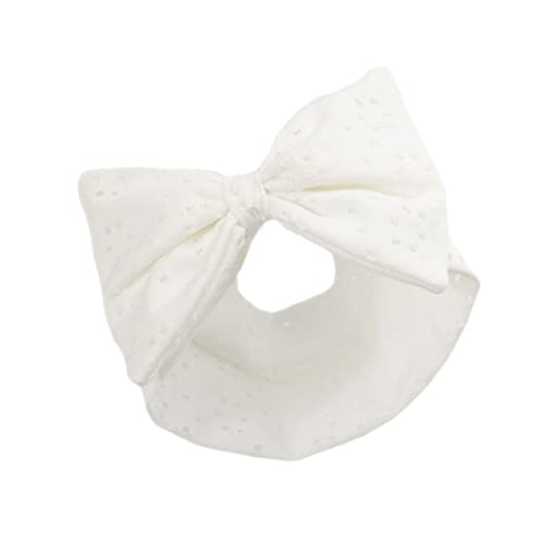 Bandeau pour bébé fille avec nœud pailleté perforé doux au toucher style espagnol Ivoire 12 mois Cover
