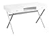 Monarch I 7211 Chrome Metal Computer Desk, 48", Glossy White