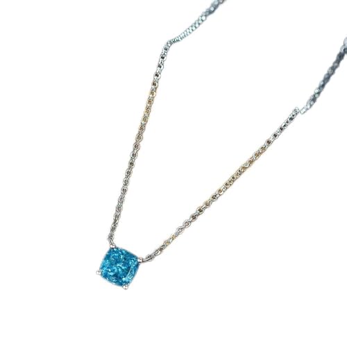 Collier de mariage moissanite 7x7mm et citrine, le cadeau de bijoux idéal