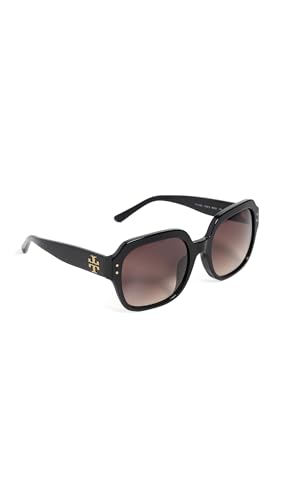 Tory Burch TY7143U Square Sunglasses 56 mm Black/Dark Brown Gradient One Size