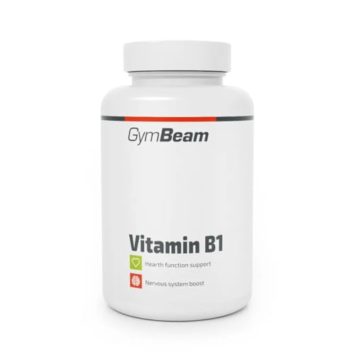 GymBeam Vitamin B1 (Tabletten) - 100 mg Thiaminmononitrat pro Tagesdosis essentielles wasserlösliches Vitamin unterstützt Nervensystem Psyche & Herzfunktionen vegan 90 tabs
