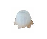 ricambi lampadari murano ATTACCO E14 (ATTACCO PICCOLO) Vetro coppa ricambio lampadari, applique, lumetto, lampada, vetro scavo liscio sfumato ambra art.edera