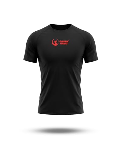 Image of Compression T-Shirt for Men | Polyamide Spandex Athletic Gym Shirt | Moisture Wicking, Stretch Fit Workout Tee for Training, Running & Powerlifting-Half Sleeves