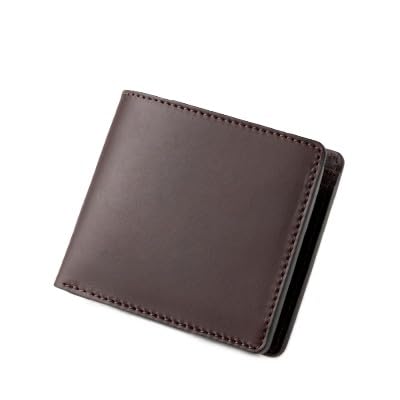 奥深い発色と革本来の表情が魅力!二つ折り財布[ダークブラウン]たつの市産染料染めオイルレザー