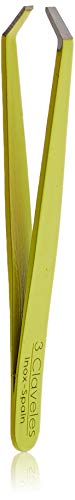 3 Claveles Pinza de Depilar, Punta Cangrejo, Verde, 9 cm