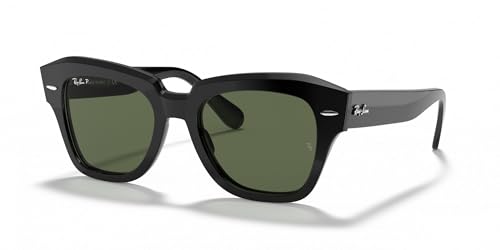 Óculos de Sol Ray-Ban Polarizado State Street 0RB2186 901/58 Tam 49 / Preto - Lentes Verde