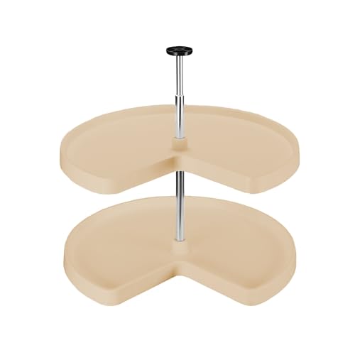 Image of REV-A-SHELF Value Line Polymer Kidney 2-Shelf Lazy Susans for Corner Base Cabinets