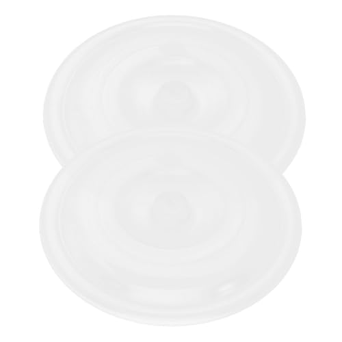 SOLUSTRE 2pcs Plastic Trash Can Lids Round Replacement Covers for Outdoor Garbage Easy Installation Odor Prevention Compatible with Standard Bins