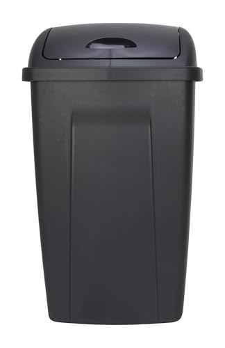 Bote de basura de cocina plástico 13 gal swing negro miniatura 7