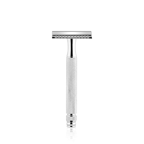 Image of PARKER Safety Razor Men Parker Stella Three Piece Open Comb Double Edge Razor With Heavyweight Brass Frame Handle - 5 Premium Blades Included