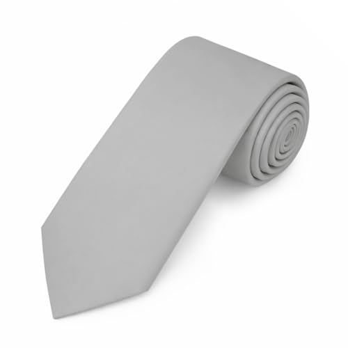 Image of Jacob Alexander Men's Slim Width 2.75 inch Solid Color Tie