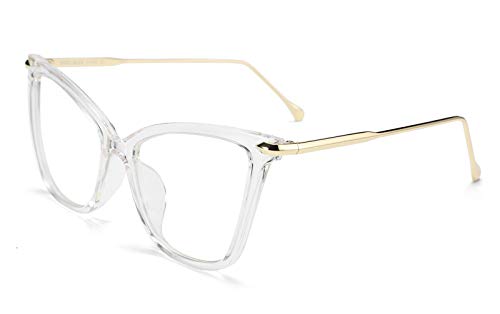 FEISEDY Oversized Cat Eye Glasses Frame with Clear Lenses Eyewear for Women B2460