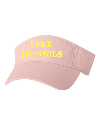 One Size Pink Visor I Pee in Pools Embroidered Visor Dad Hat