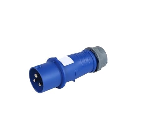 Conector industrial IP44 macho y hembra azul de 32A y 3 pines LX 023Z 2