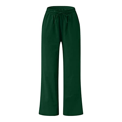 Wankang Womens 2023 Soft Casual Drawstring Tie Elastic Waist Loose Jogger Pants Leopard Printed/Cargo Pants With Pockets #TOP2