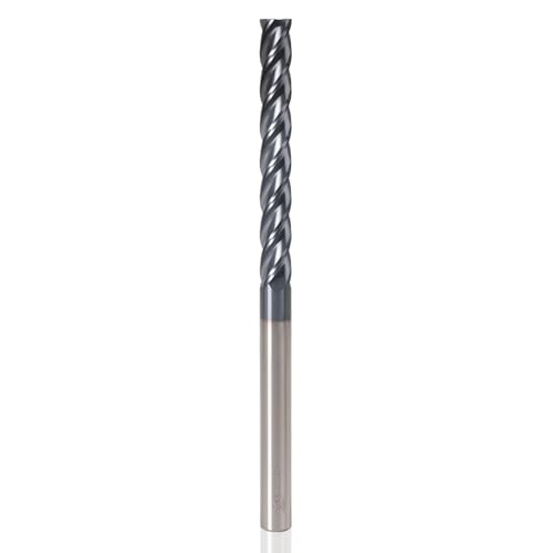 Image of XYunEnZ 3/8" Carbide Square End Mill, 3" Flute 6" OAL 4 Flutes, Precision Cutting for Plastic Molds & Soft Metals