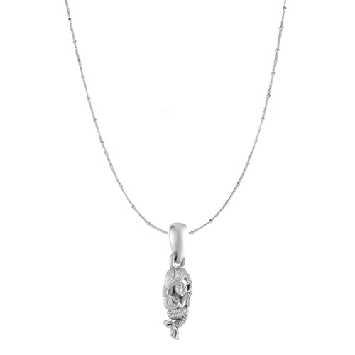 Pendentif sirène en argent sterling 925, un collier d'une pureté et élégance rare