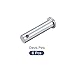 METALLIXITY Clevis Pins (10mmx40mm) 6Pcs, Single Hole Flat Head Carbon Steel Fastener Pin - for Metal Devices, Furniture Installation, Industrial, DIY