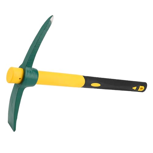 LEXININ Binette à piquer de 45 cm, 0,7 kg avec poignée en plastique en fibre de verre, outil de pioche de jardin pour ameublir le sol, le camping