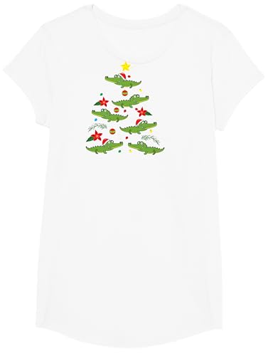 Krokodil Alligator Weihnachten Lustiger Baum Geschenk T-Shirt