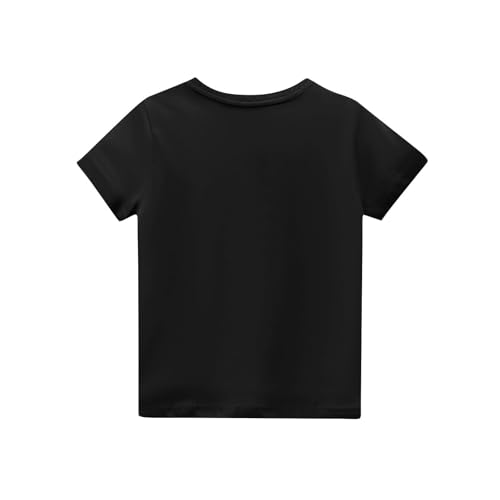 Girls Flower Print Short Sleeve T Shirts Summer Tops Crewneck Tees for Kids Girls Loose Casual Tops 3to13 Years3