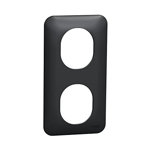 Ovalis - plaque de finition - 2 postes Horizontale - entraxe 71mm - anthracite