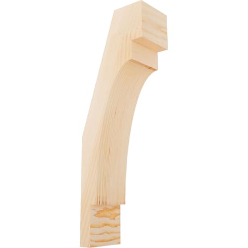 Ekena Millwork BRC04X06X18MRC00SDF 3 1/2"W x 6"D x 18"H Merced Smooth Knee Brace, Douglas Fir