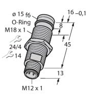 M18 Shielded PNP NPN 2mm 12V 24V 36V High Pressure Inductive Proximity Sensor(NPN NO)