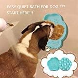 Pet Lickpad for Dog Silicone Lick Bowl Pad Paw Shape Slow Feeder with Sucker mounted on Wall, Bathtub Glass, Dog Easy Quiet Bath Toy…