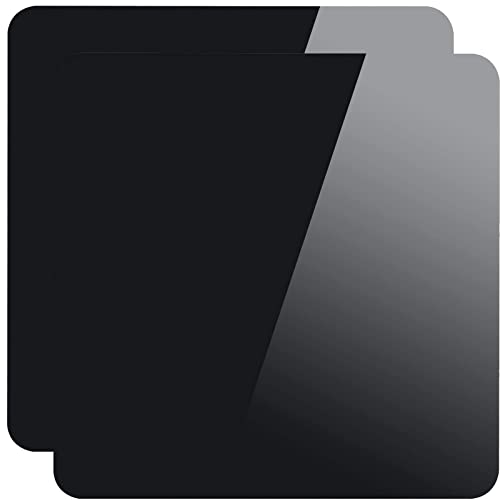2 Packs 12 x 12 Inch Acrylic Black Reflective Display Table Riser for Professional Product Photography, KINJOEK 30x30CM Background Boards for Product Table Top Photography Shooting