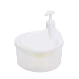 Dispenser di sapone 2 in 1 con supporto per spugna, pompa automatica per sapone liquido per lavello, grande capacità, dispenser per detersivo da cucina da 1000 ml, pompa manuale in plastica