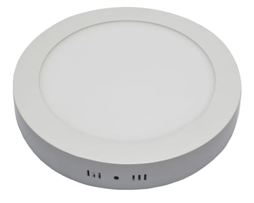 Image of Binyamin 12W Round LED Wall Downlight, 6500K Cool Day Light, Slim Surface Mount Ceiling & Wall Light, Easy Push‑Fit Installation, Polycarbonate Decorative Downlighter for Home, (Modern Oval)