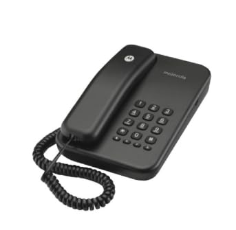 Telefono Fisso Analogico, Tastierino Numerico, Colore Nero