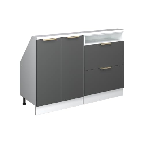 Vicco Conjunto de armarios para Techo Inclinado, Antracita-Oro, 120 cm Lote de 2