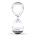 SWISSELITE Hourglass Sand Timers, Hourglass Sand Clock Inspired Glass for Home, Desk, Office Decor (8Inch-30Mins Gray)