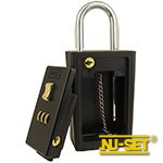 Nu-Set Lock | 3-Number Combination Lock Box | Keyed Shackle Key Storage Lock Box | Home Improvement & Door Hardware (Black) #TOP2