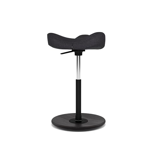 Image of Varier Move - Office Chair for Height-Adjustable Desks, Stool with Chair Supports - Black /Black, Benefit from 10 Year Warranty