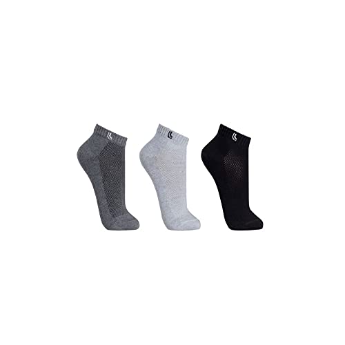 Kit 3 Meias Lupo Básicas Sapatilhas, Adulto Unissex, Multicor, 33-38