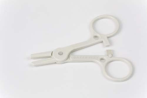 PLASTIC HEMOSTAT/FORCEPS SCISSOR CLAMPS, WHITE, BAG OF 10