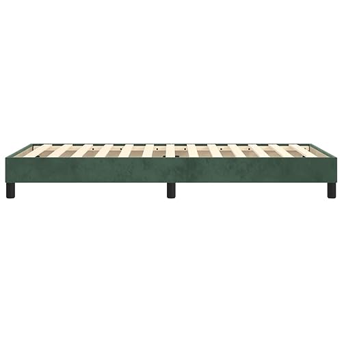 LAPOOH Boxspringbett Dunkelgrün 100x200 cm Samt, Bett, Bettrahmen, Gästebett, Bed Frame, Jugendbett, Jugendzimmer Komplett Set – Bild 8