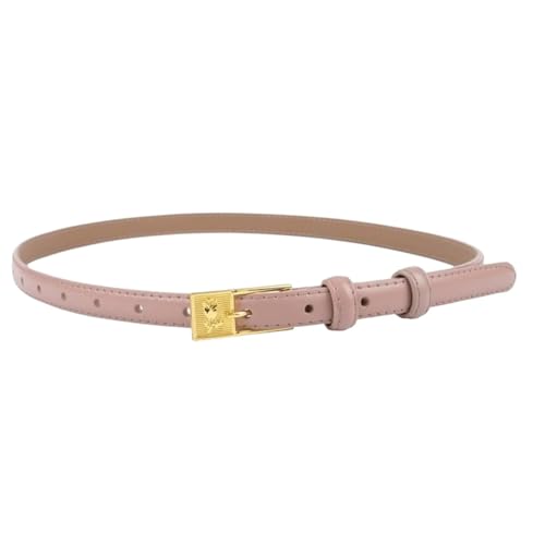 Belts for women, Waist Belt Women's Waist Belts Pure Cowhide Belts Casual Fashion Simple Dress Belt Adjustable Pin Buckle(Powder)