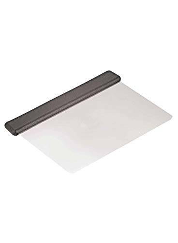 Image of Cake Decor Plastic Handle Black Scraper Stainless Steel Scraper 15 cm