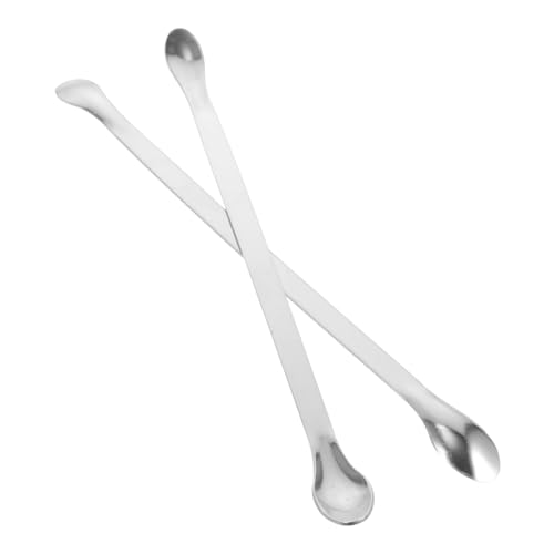 HOMOCONO Stainless Steel Weighing Spoons Double-Head for Sampling Mixing Suitable for Laboratory Kitchen