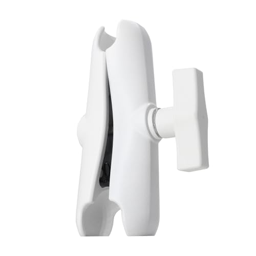 Image of White Marine C Size 1.5 inch Ball 5.9 inch Double Socket Arm | White powder coated aluminum marine arm for 38mm C size ball. 15cm medium length. Fits RAM and iBolt mounts