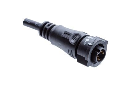 Amphenol, BD-05AFMM-QL8D01, X-Lok Standard Size Plastic 5A 05 pins Female Connector Male Contact Straight Push Lock Overmolded Length 1000mm IP68 Mated (5 Items)