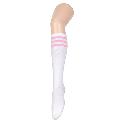 Image of Zando Striped Knee High Socks for Women Athletic Running Long Tube Socks Casual Knee High Stockings