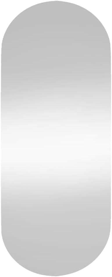 vidaXL Oval Wall Mirror 11.8X27.6 in Transparent Glass Decorative for Bedroom Bathroom Vanity Hanging Mounted Living Room