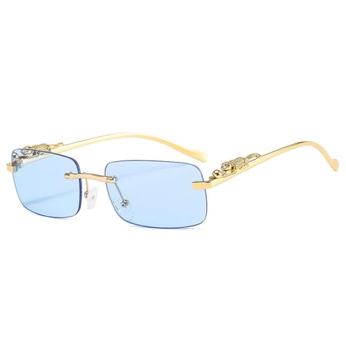 Lunettes de soleil rectangulaires sans monture pour éviter la fatigue oculaire et les UV