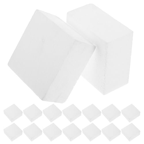 NUSITOU 16 Piezas Bloque Cuadrado de Espuma de Color Claro para Esculturas y Arreglos de Flores, Fácil de Cortar, Adecuado para Manualidades y Modelado Artístico