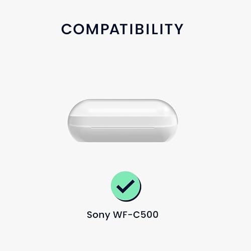 Image of Silicone Cover Compatible with Sony WF-C500 Bluetooth Earbuds case - Sony wfc 500 case Cover (Bluetooth Earbuds and Charging case not Included) (Dark Green)